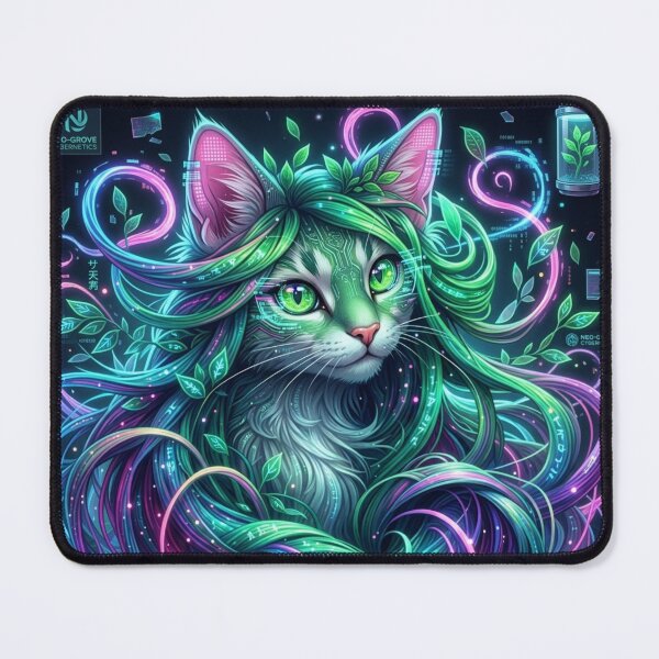 Item preview, Neon Bio synth Cyber-Cat designed and sold by unboxedbyJuls.