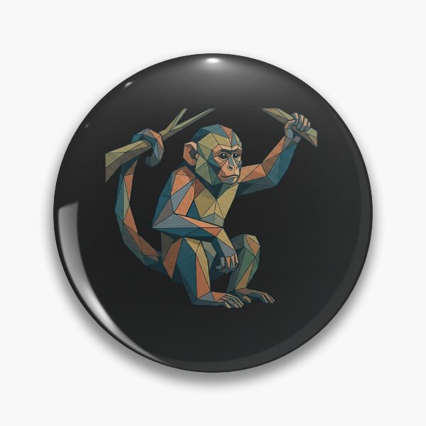 Item preview, Geometric Origami Monkey – Primate Art T-Shirt for Nature Lovers designed and sold by bsbd-action.