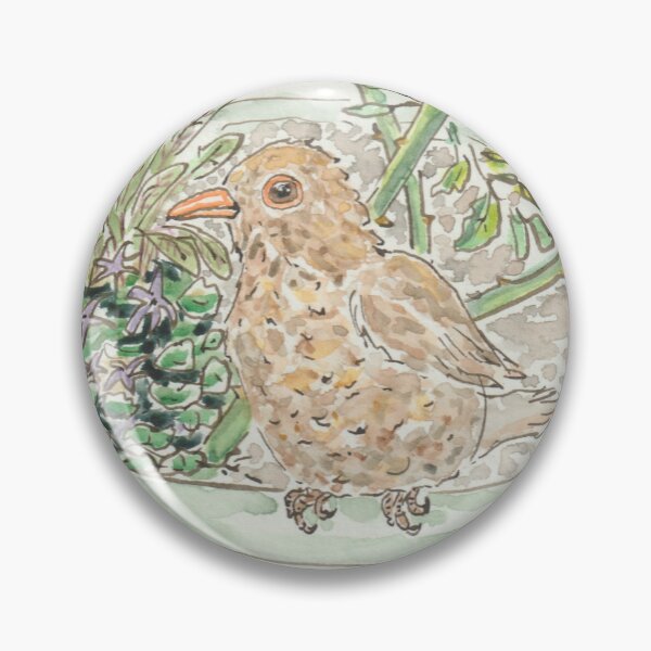 Item preview, blackbird on a pot designed and sold by GiselleSellier.