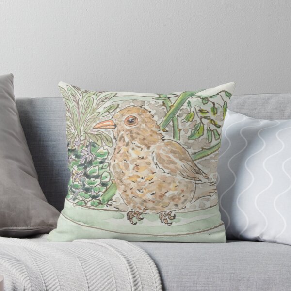 Item preview, blackbird on a pot designed and sold by GiselleSellier.