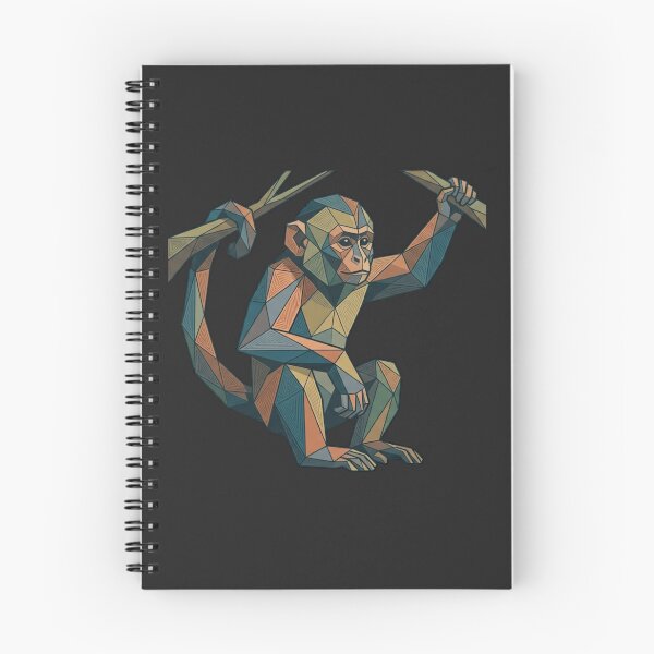 Item preview, Geometric Origami Monkey – Primate Art T-Shirt for Nature Lovers designed and sold by bsbd-action.