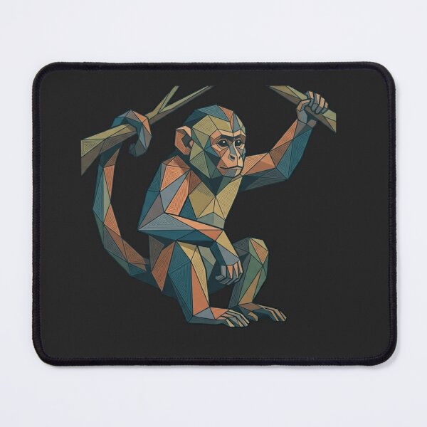 Item preview, Geometric Origami Monkey – Primate Art T-Shirt for Nature Lovers designed and sold by bsbd-action.