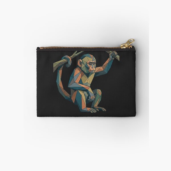 Item preview, Geometric Origami Monkey – Primate Art T-Shirt for Nature Lovers designed and sold by bsbd-action.