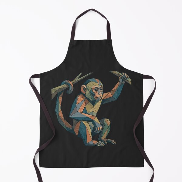 Item preview, Geometric Origami Monkey – Primate Art T-Shirt for Nature Lovers designed and sold by bsbd-action.