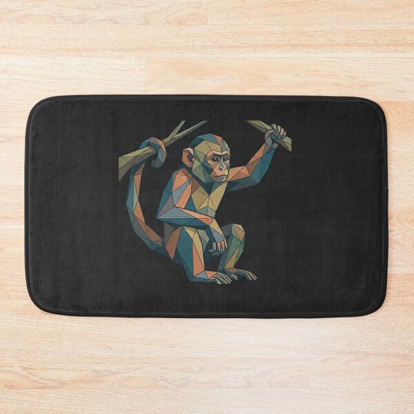 Item preview, Geometric Origami Monkey – Primate Art T-Shirt for Nature Lovers designed and sold by bsbd-action.