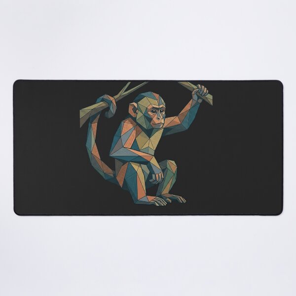 Item preview, Geometric Origami Monkey – Primate Art T-Shirt for Nature Lovers designed and sold by bsbd-action.