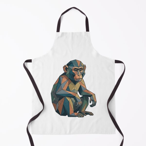 Item preview, Primate Low Poly – Sitting Monkey Sticker for Graphic Design Fans designed and sold by bsbd-action.