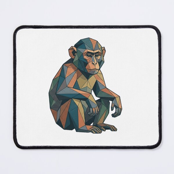 Item preview, Primate Low Poly – Sitting Monkey Sticker for Graphic Design Fans designed and sold by bsbd-action.