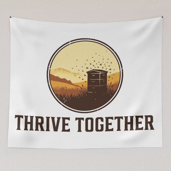 Item preview, Thrive Together - Urban Apiary & Bee Silhouette Art designed and sold by ArcApparel2020.