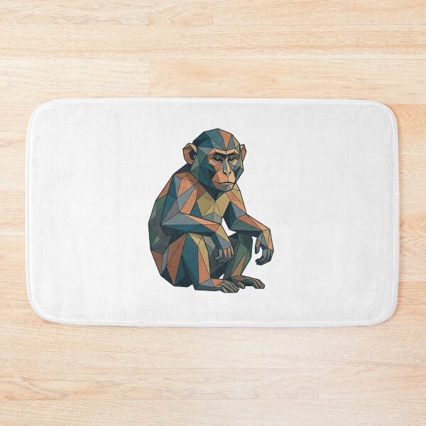 Item preview, Primate Low Poly – Sitting Monkey Sticker for Graphic Design Fans designed and sold by bsbd-action.