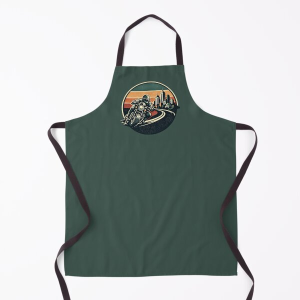 Item preview, Vintage Retro Motorcycle Rider Leaving City - Retro Escape Round Emblem designed and sold by SilentPowerArt.