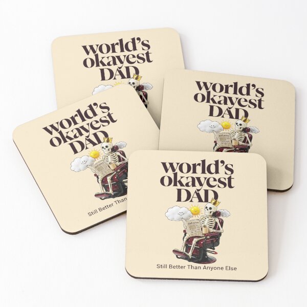 Item preview, Worlds Okayest Dad - Still Better Than Anyone Else - Funny Skeleton Dad Retro - Fathers Day Humor Gift designed and sold by SkTee2k.