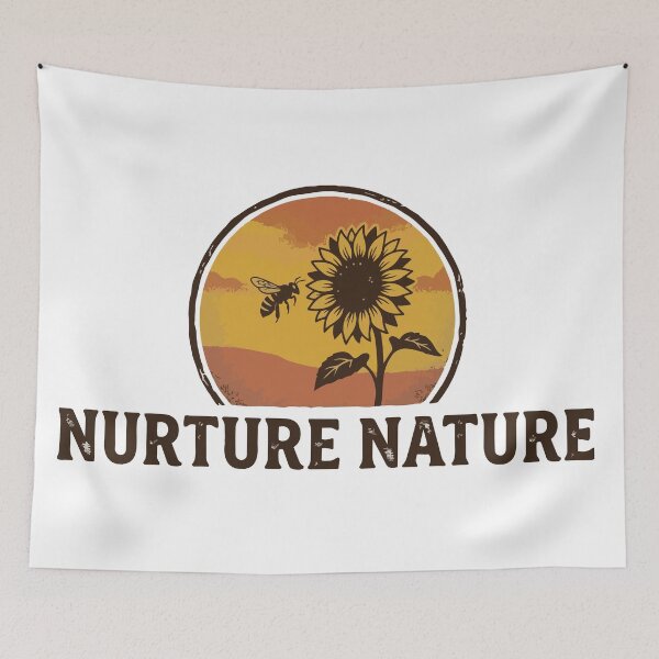Item preview, Nurture Nature - Vintage Sunflower & Honey Bee Graphic designed and sold by ArcApparel2020.