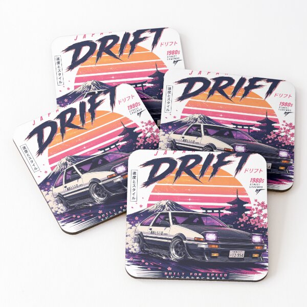 Item preview, Japanese Drift 1980s Retro Street Racing T-Shirt Design designed and sold by RelateAndTee.