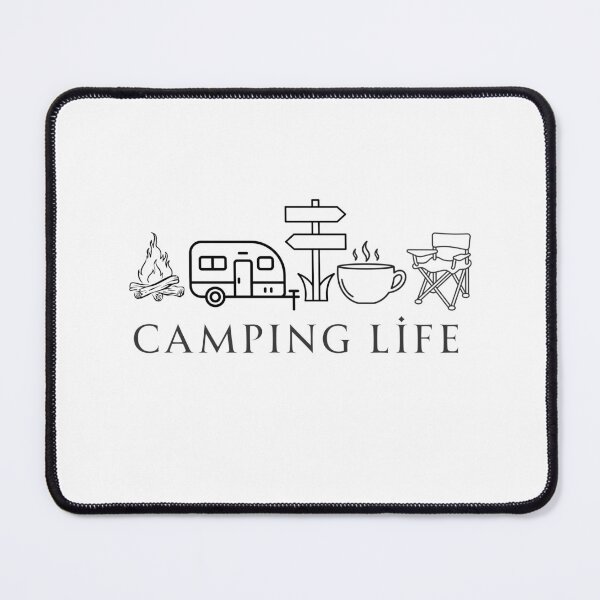 Item preview, Camping Life Minimalist Coffee Mug and Camp Chair Line Art designed and sold by tarzbol.