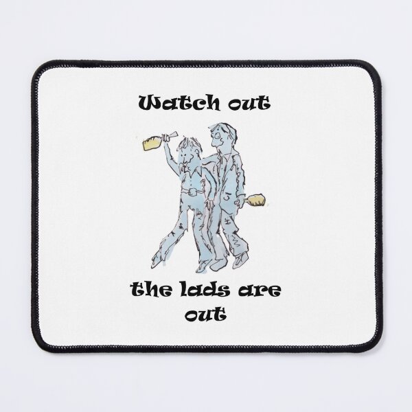 Item preview, two men on a night out drinking designed and sold by Inky Fingers Illustrations.