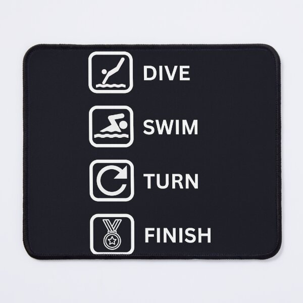 Item preview, Dive, Swim, Turn, Finish (White) designed and sold by BasicArtChick.