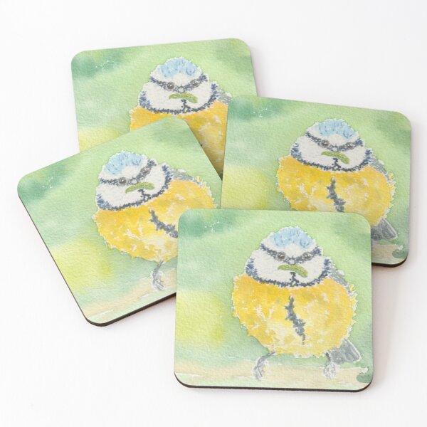 Item preview, Bluetit eating a caterpillar designed and sold by GiselleSellier.