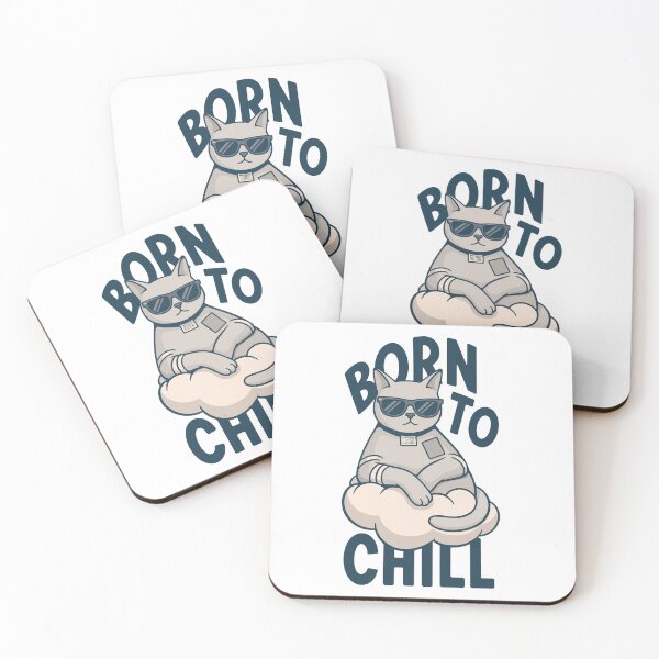Item preview, Born To Chill Funny Relaxed Cat designed and sold by Carlos Merino Jaime.