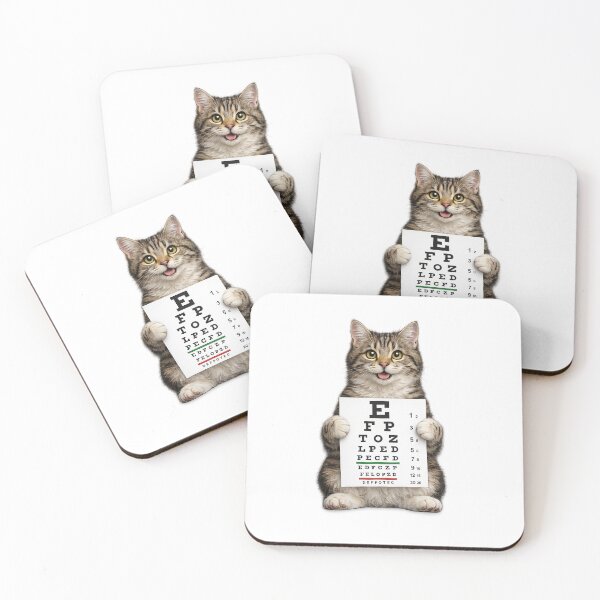 Item preview, Cute Cat Holding Eye Chart designed and sold by MANTANG123.