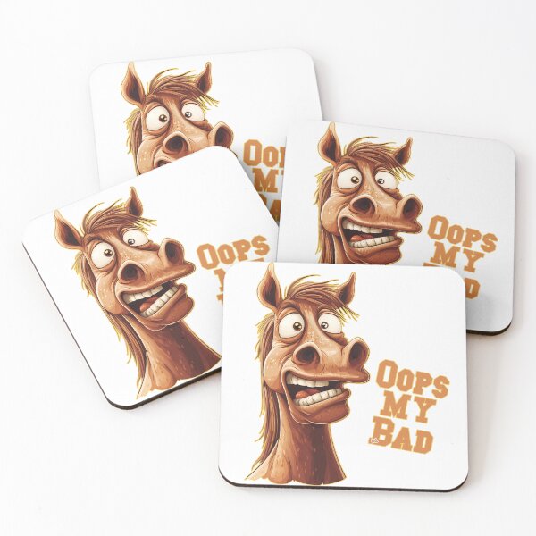 Item preview, Oops My Bad Funny Horse Mascot Shocked Cartoon Streetwear Graphic designed and sold by DesignArtist.ia.