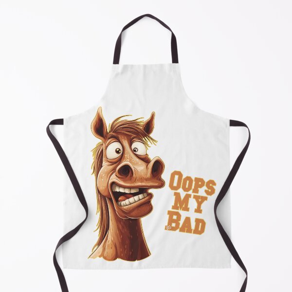 Item preview, Oops My Bad Funny Horse Mascot Shocked Cartoon Streetwear Graphic designed and sold by DesignArtist.ia.
