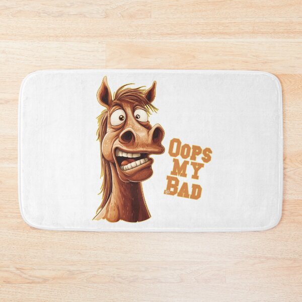 Item preview, Oops My Bad Funny Horse Mascot Shocked Cartoon Streetwear Graphic designed and sold by DesignArtist.ia.