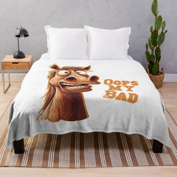 Item preview, Oops My Bad Funny Horse Mascot Shocked Cartoon Streetwear Graphic designed and sold by DesignArtist.ia.