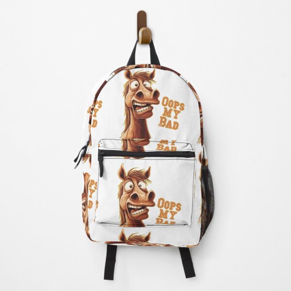 Item preview, Oops My Bad Funny Horse Mascot Shocked Cartoon Streetwear Graphic designed and sold by DesignArtist.ia.