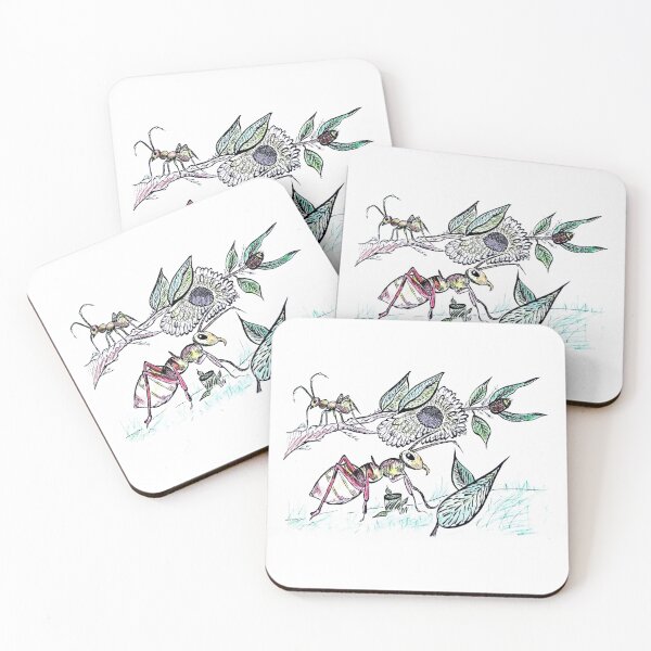 Item preview, Whimsical Ants and Wildflower Branch designed and sold by AsIceAndDesire.