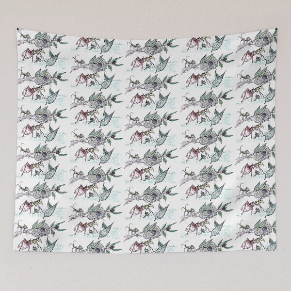 Item preview, Whimsical Ants and Wildflower Branch designed and sold by AsIceAndDesire.