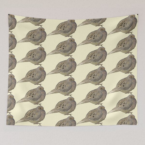 Item preview, Mourning Dove - simple yellow background designed and sold by woodland-towers.