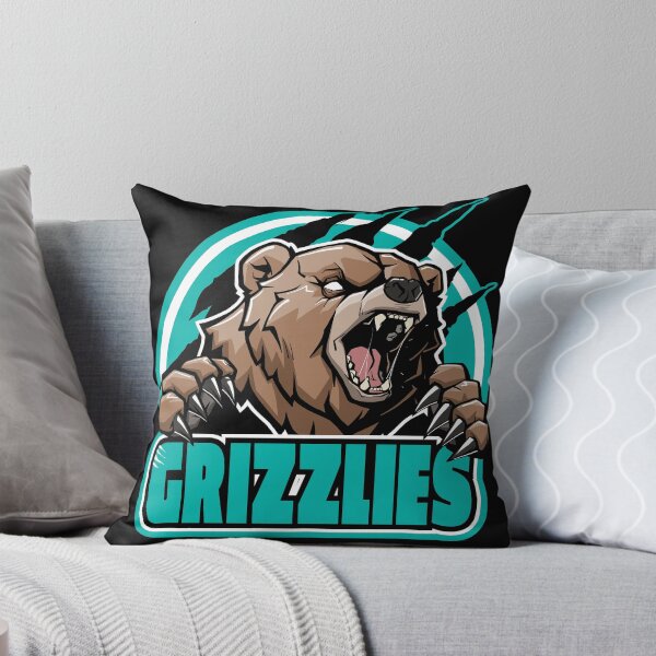 Item preview, Grizzlies Unleashed - Teal and Brown Grizzly Bear Mascot Illustration designed and sold by Canache.