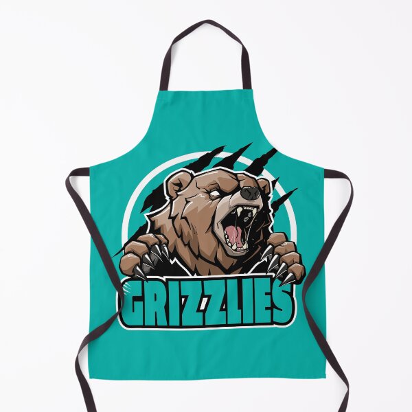 Item preview, Grizzlies Unleashed - Teal and Brown Grizzly Bear Mascot Illustration designed and sold by Canache.