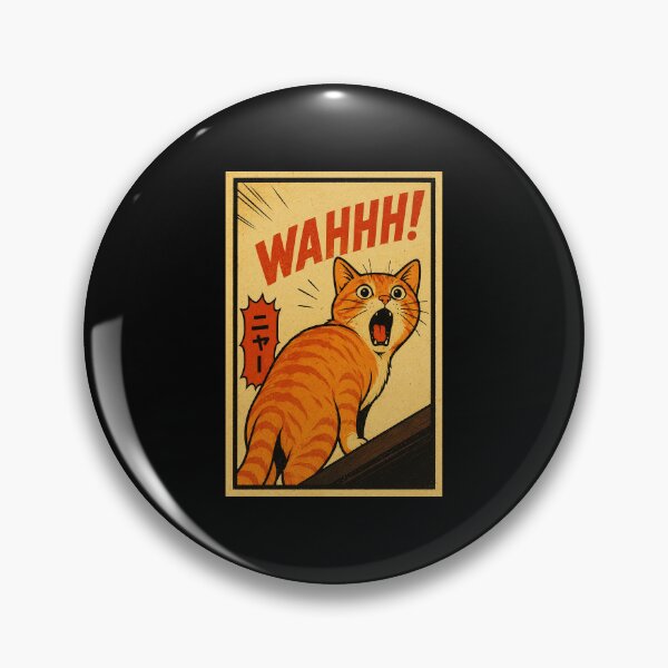 Item preview, Funny Orange Tabby Cat Poster with Retro Manga Panic Energy designed and sold by ferminhays.