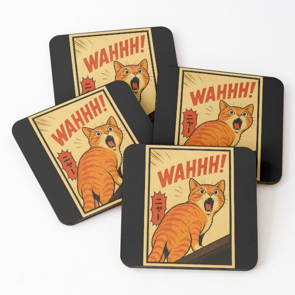 Item preview, Funny Orange Tabby Cat Poster with Retro Manga Panic Energy designed and sold by ferminhays.
