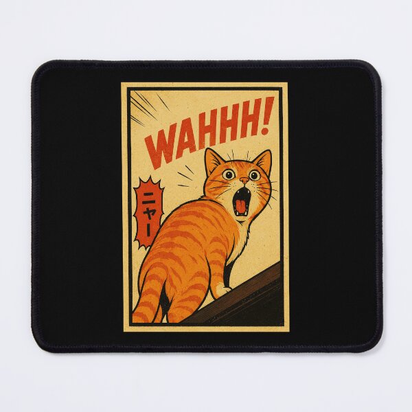 Item preview, Funny Orange Tabby Cat Poster with Retro Manga Panic Energy designed and sold by ferminhays.