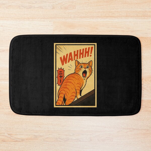 Item preview, Funny Orange Tabby Cat Poster with Retro Manga Panic Energy designed and sold by ferminhays.