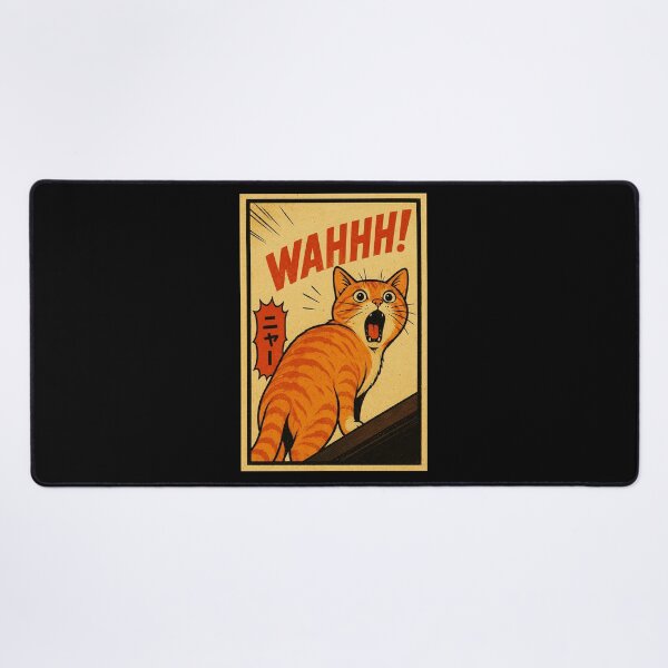 Item preview, Funny Orange Tabby Cat Poster with Retro Manga Panic Energy designed and sold by ferminhays.