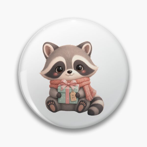 Item preview, Holiday Kawaii Raccoon with Scarf — Pastel Seasonal Mug & Card Design designed and sold by Ashley critters.