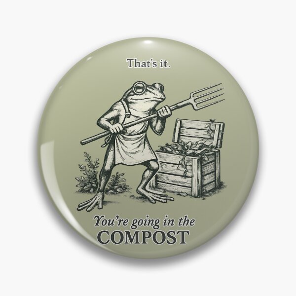 Item preview, You Are Going In The Compost Funny Frog Vintage Illustration designed and sold by tarzbol.