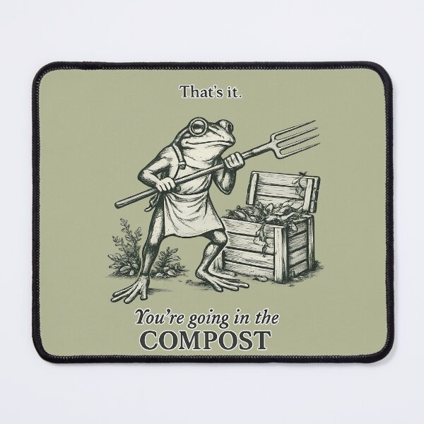Item preview, You Are Going In The Compost Funny Frog Vintage Illustration designed and sold by tarzbol.