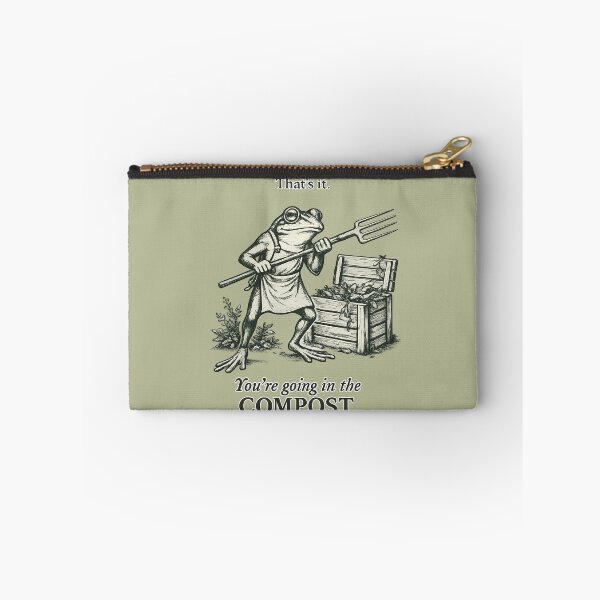 Item preview, You Are Going In The Compost Funny Frog Vintage Illustration designed and sold by tarzbol.