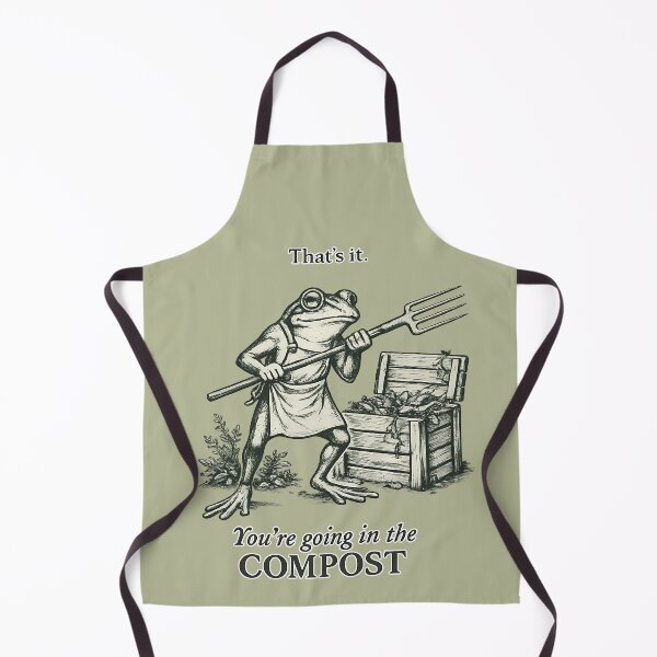 Item preview, You Are Going In The Compost Funny Frog Vintage Illustration designed and sold by tarzbol.