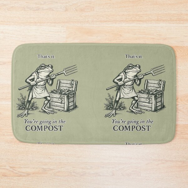 Item preview, You Are Going In The Compost Funny Frog Vintage Illustration designed and sold by tarzbol.