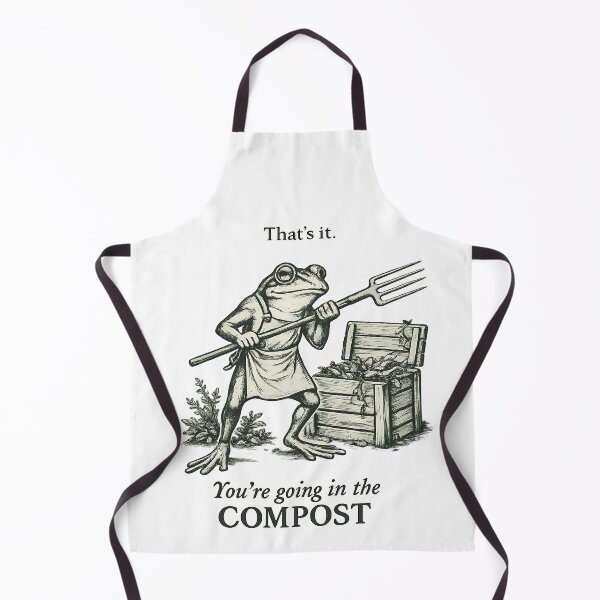 Item preview, You Are Going In The Compost Funny Frog Vintage Illustration designed and sold by tarzbol.