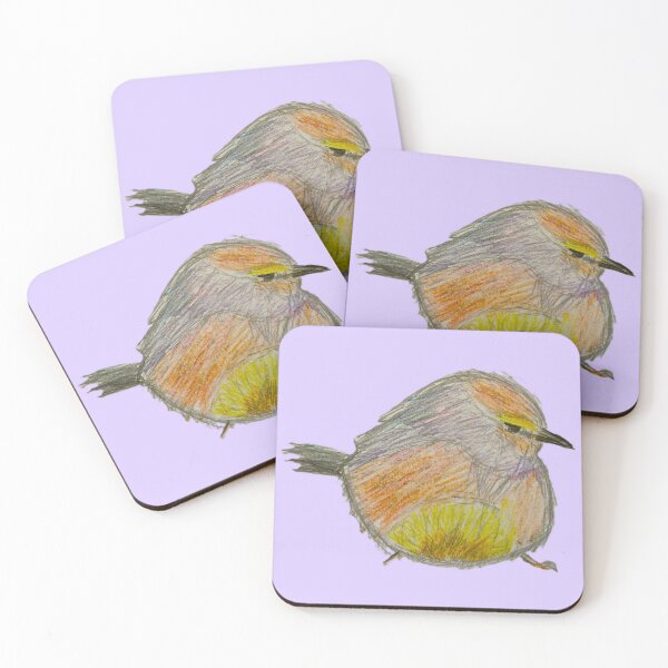 Item preview, White-browed Tit-warbler - simple purple background designed and sold by woodland-towers.