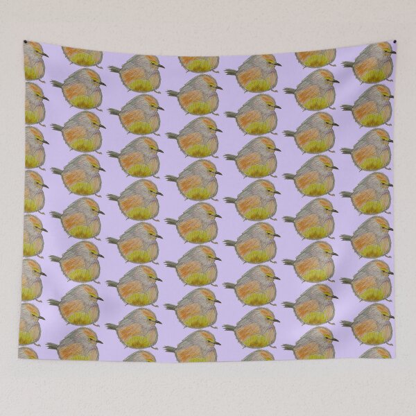Item preview, White-browed Tit-warbler - simple purple background designed and sold by woodland-towers.