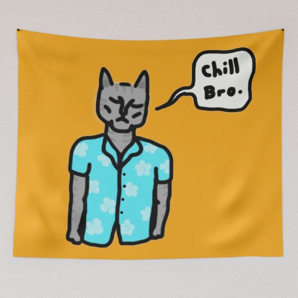 Item preview, Chill Bro Cat - Funny Vintage Hawaiian Shirt Tabby designed and sold by stylestitch7tees.