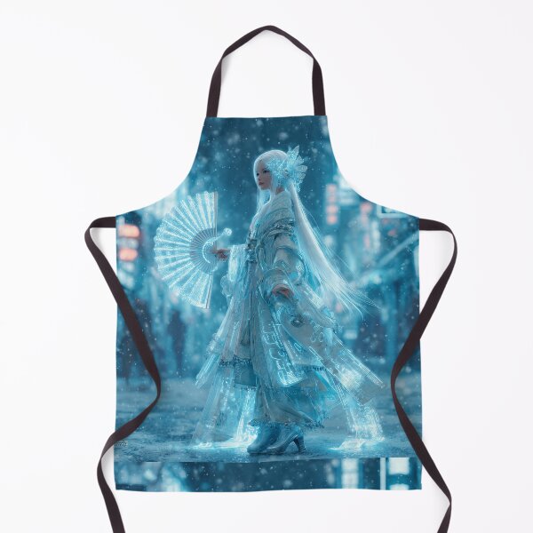 Item preview, Neon Geisha Snow – Cyberpunk Ice Kimono Neo Tokyo Winter designed and sold by Neo Tokio.